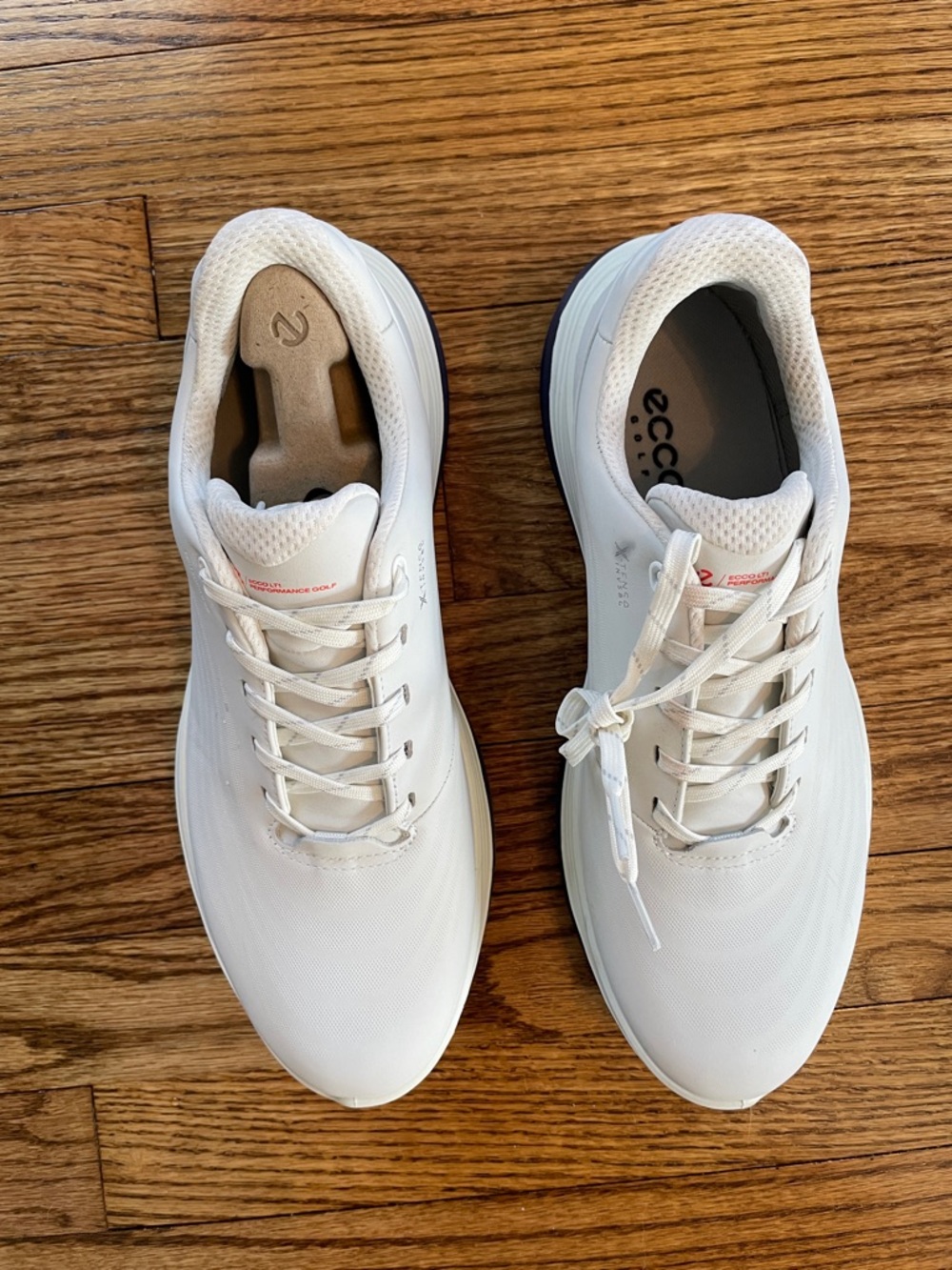 Ecco White Men's Golf Sneakers